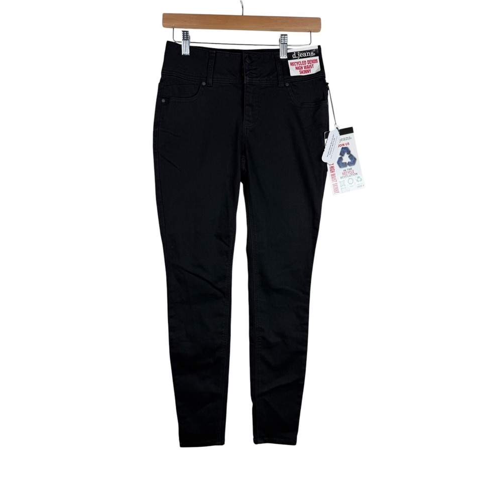 NWT D. Jeans Recycled High Waist Skinny Jeans size 4 Black Denim